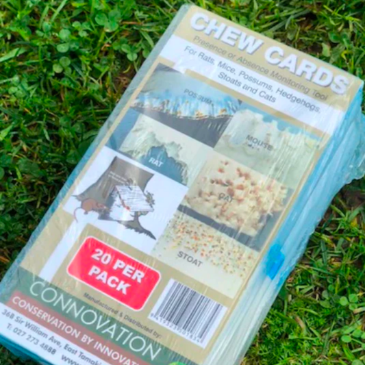 Chew cards in a shrink-wrapped container